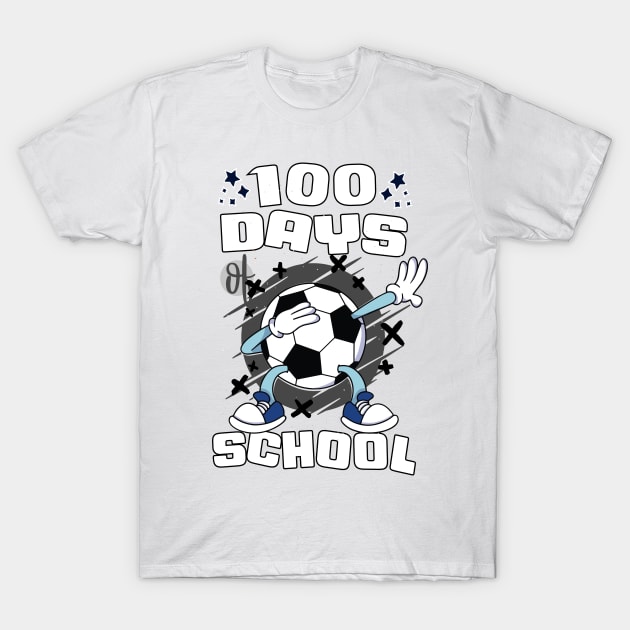 100 days of school featuring a dabbing Football #3 T-Shirt by XYDstore